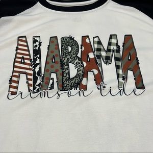 “Alabama - Crimson Tide” Football Raglan Tee